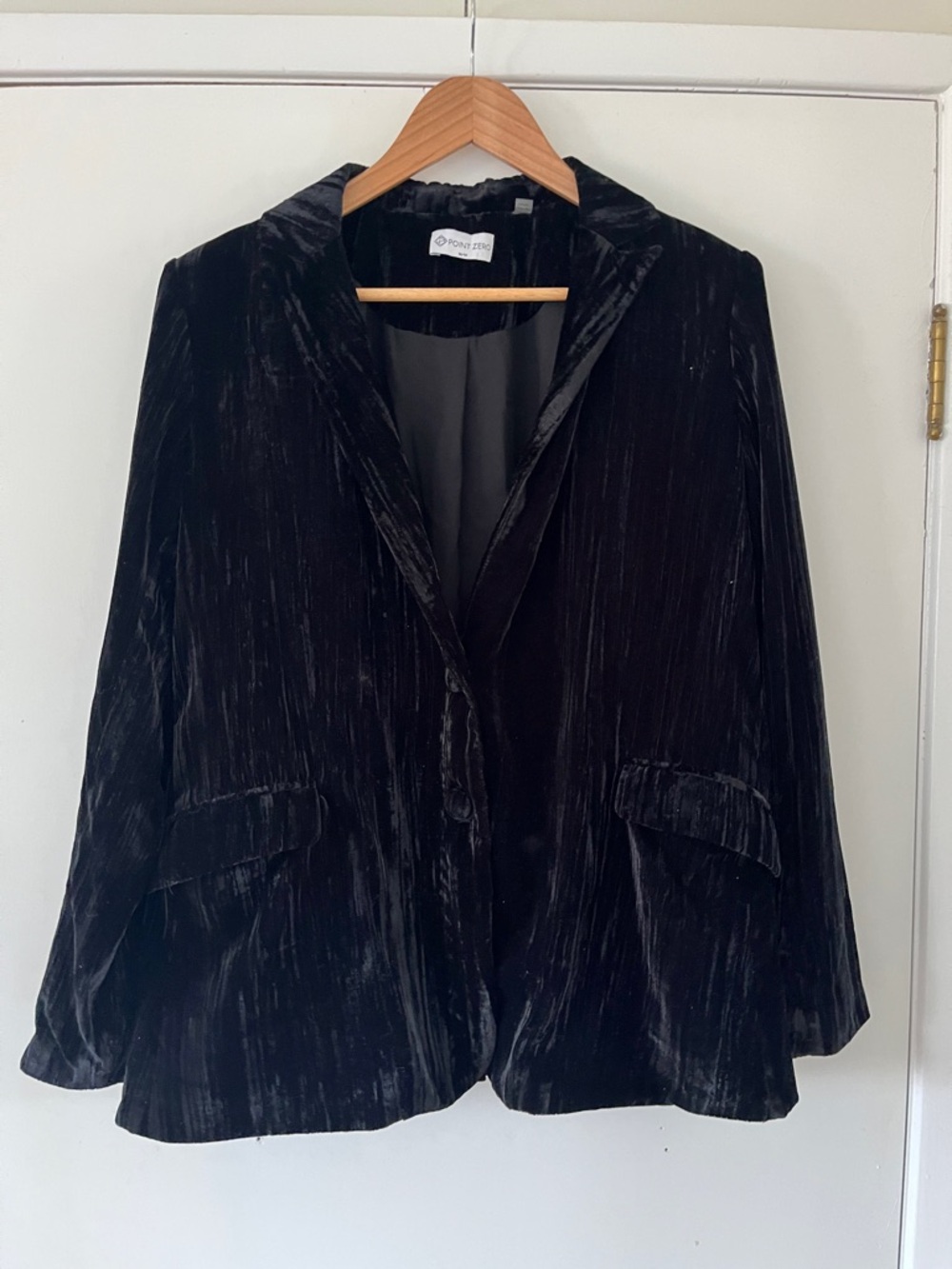 Point Zero Black Velvet Blazer Jacket